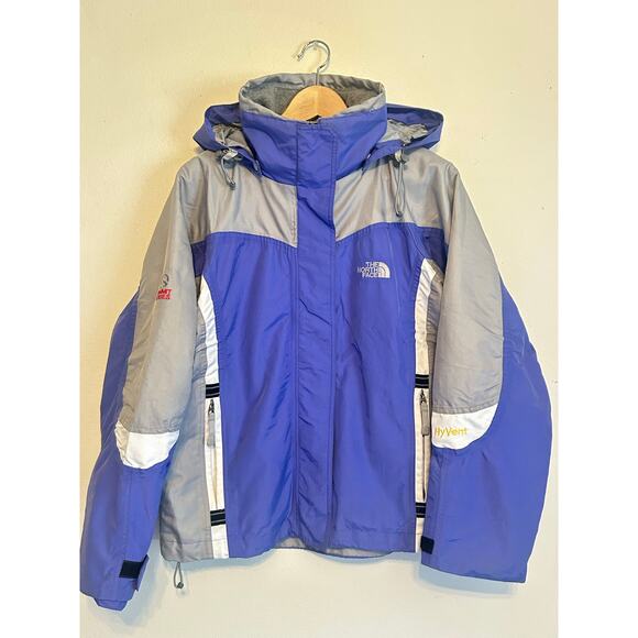 Vintage 90s NWOT The North Face Summit Series HyVent WMNS XS Blue-White Coat - Picture 1 of 16